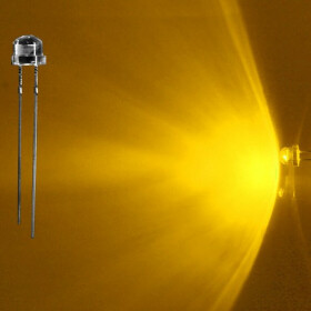LED 5mm gelb weitwinkel 120° inkl. Widerstand - 10er-Pack