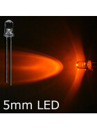 Blink-LED orange 5mm wasserklar inkl. Widerstand hell 20° - 10er-Pack, 2,09  €