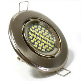 LED Einbaurahmen schwenkbar rund Stahl gebürstet /...