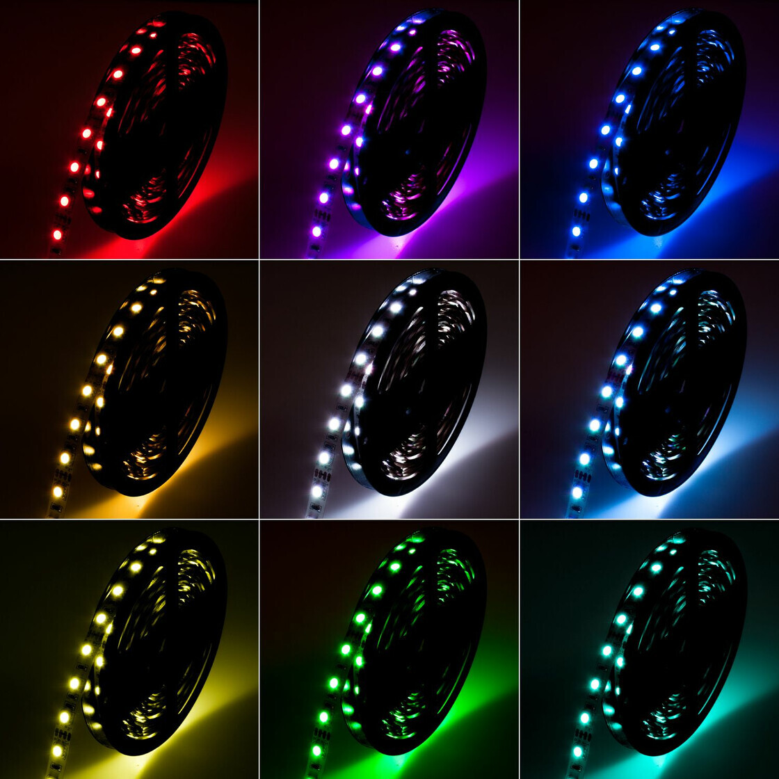 DEMODU® PREMIUM 12V LED Streifen RGB mehrfarbig bunt 5m 60 SMD/m 5050, 21,99  €