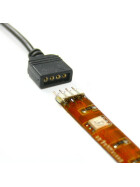 3m Verbindungskabel für 12V und 24V SMD LED RGB Streifen in weiß oder schwarz